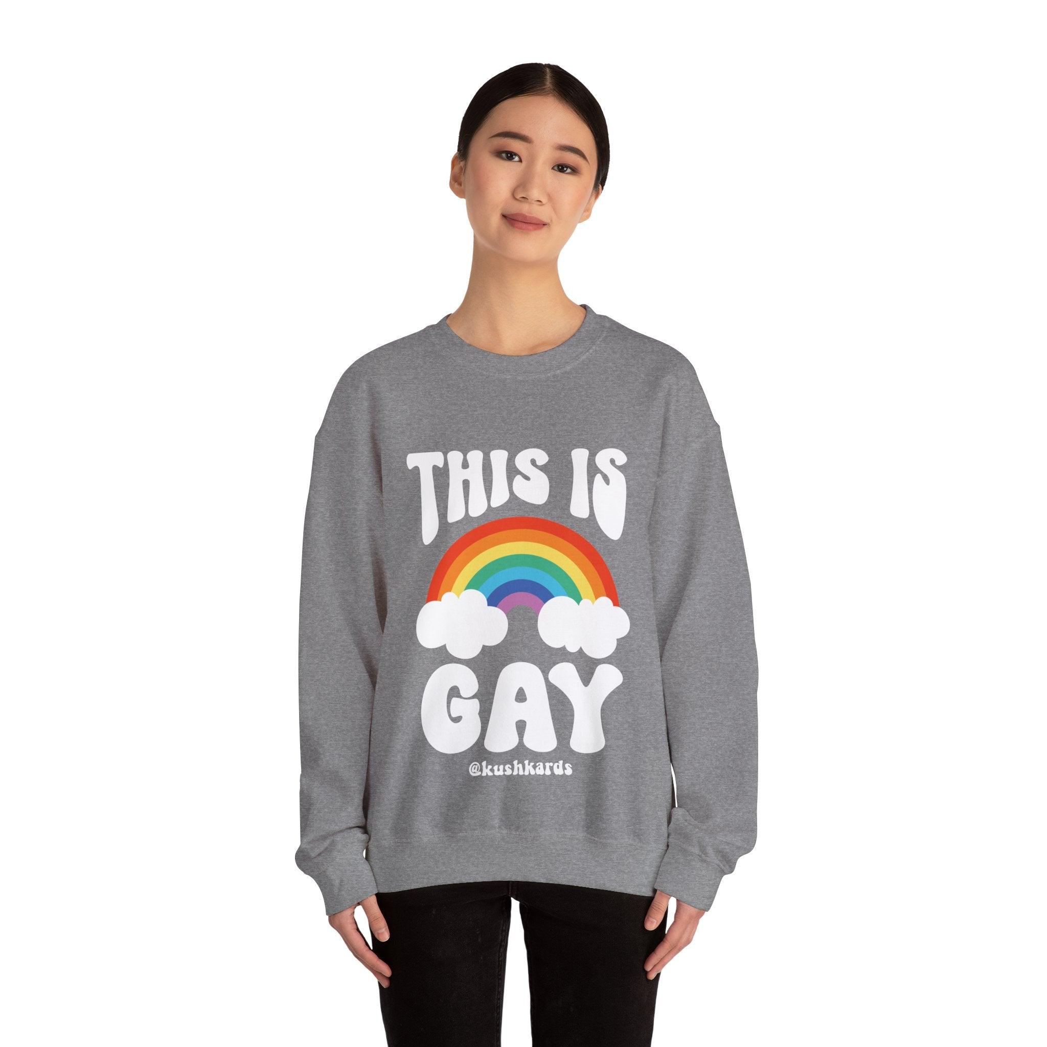 This Is Gay Clouds Unisex Heavy Blend™ Crewneck Sweatshirt