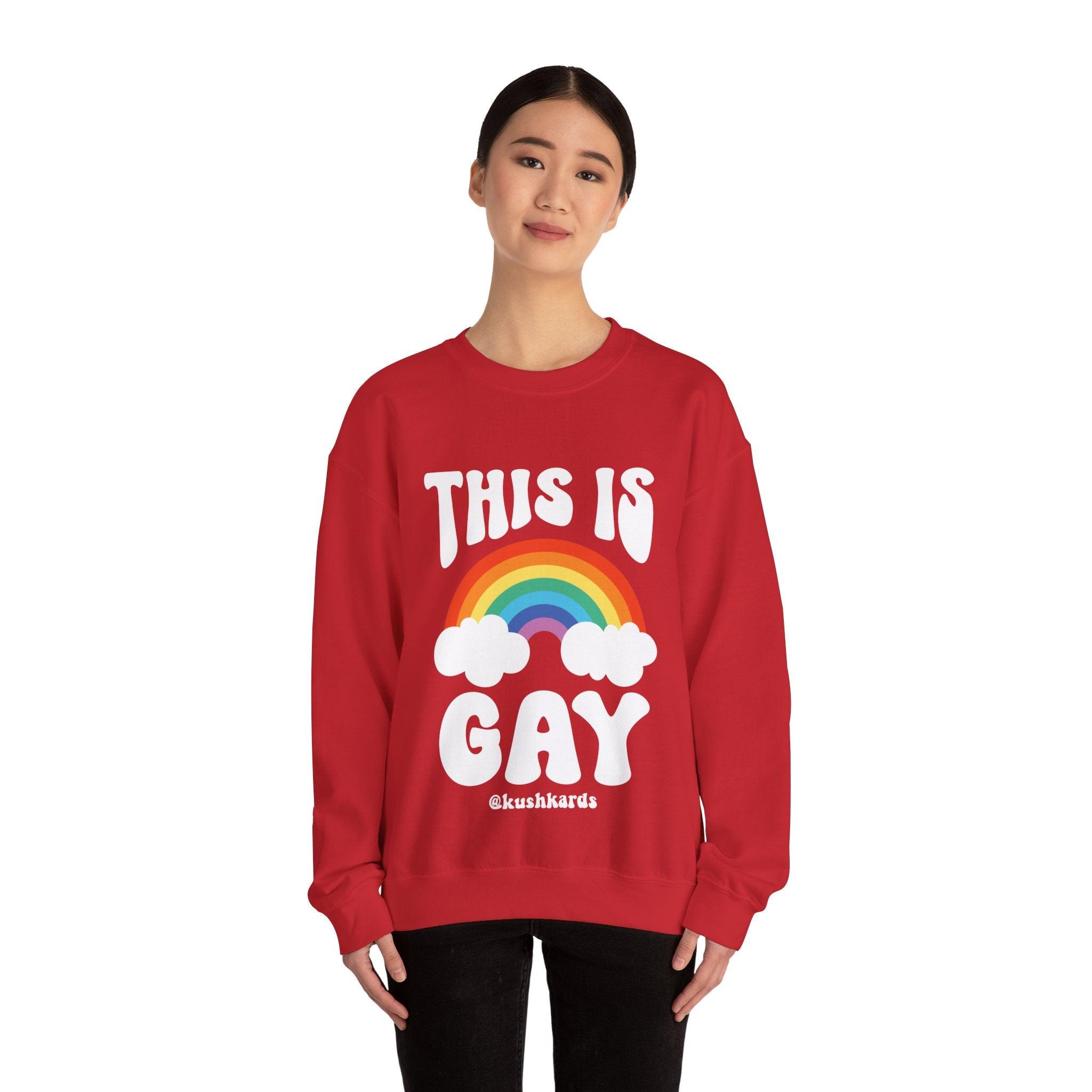 This Is Gay Clouds Unisex Heavy Blend™ Crewneck Sweatshirt