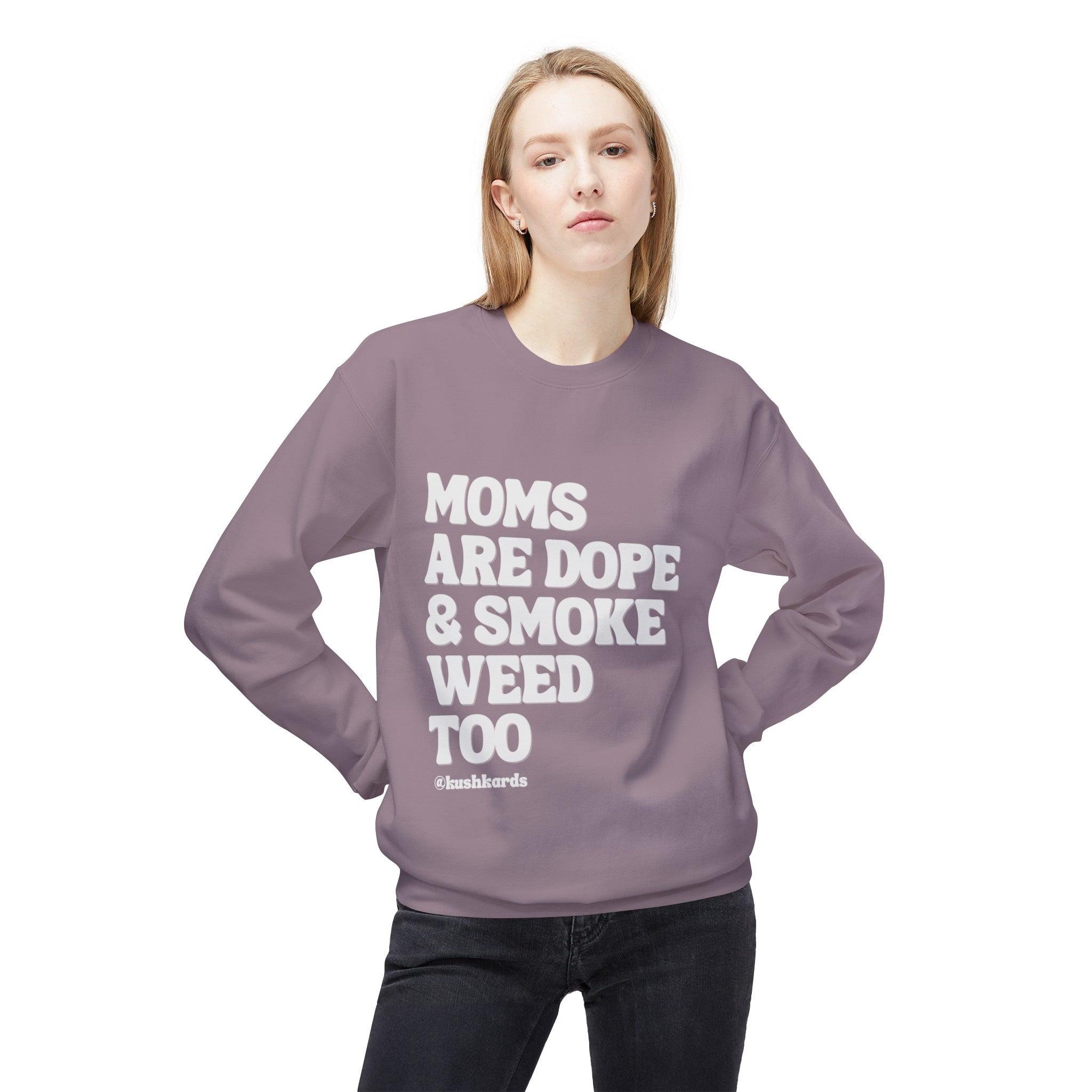 Moms Are Dope Unisex Midweight Softstyle Fleece Crewneck Sweatshirt