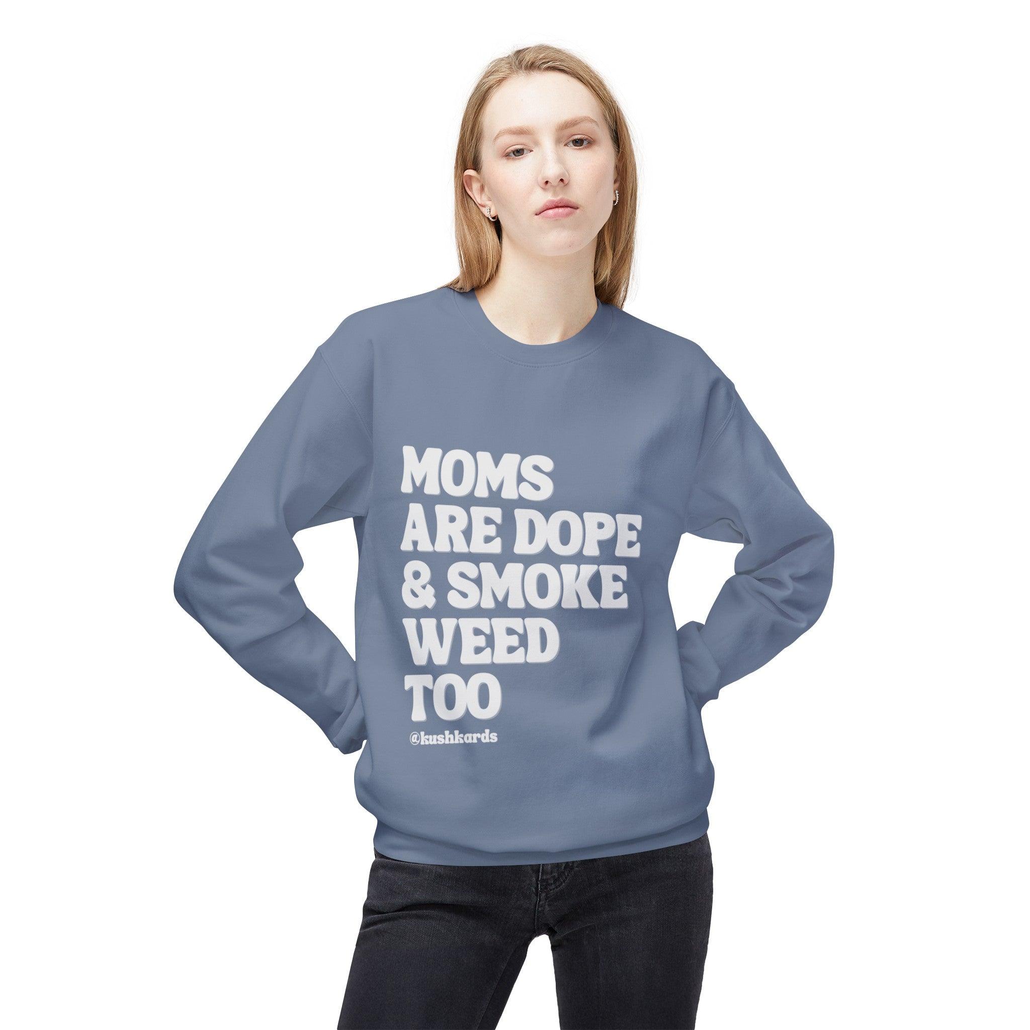 Moms Are Dope Unisex Midweight Softstyle Fleece Crewneck Sweatshirt