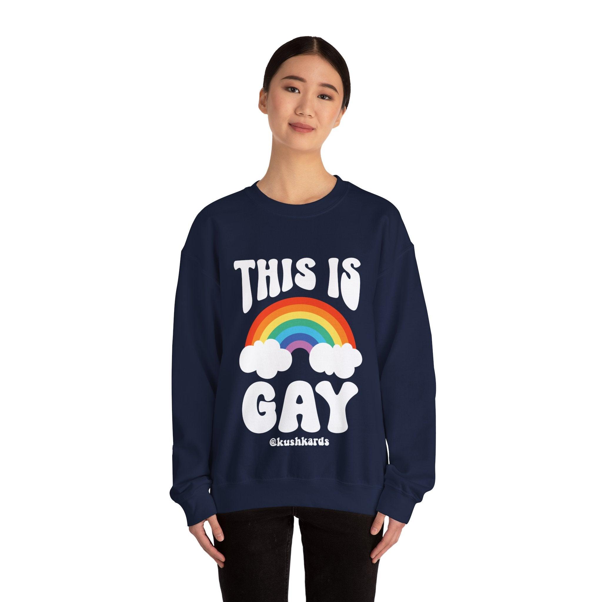 This Is Gay Clouds Unisex Heavy Blend™ Crewneck Sweatshirt