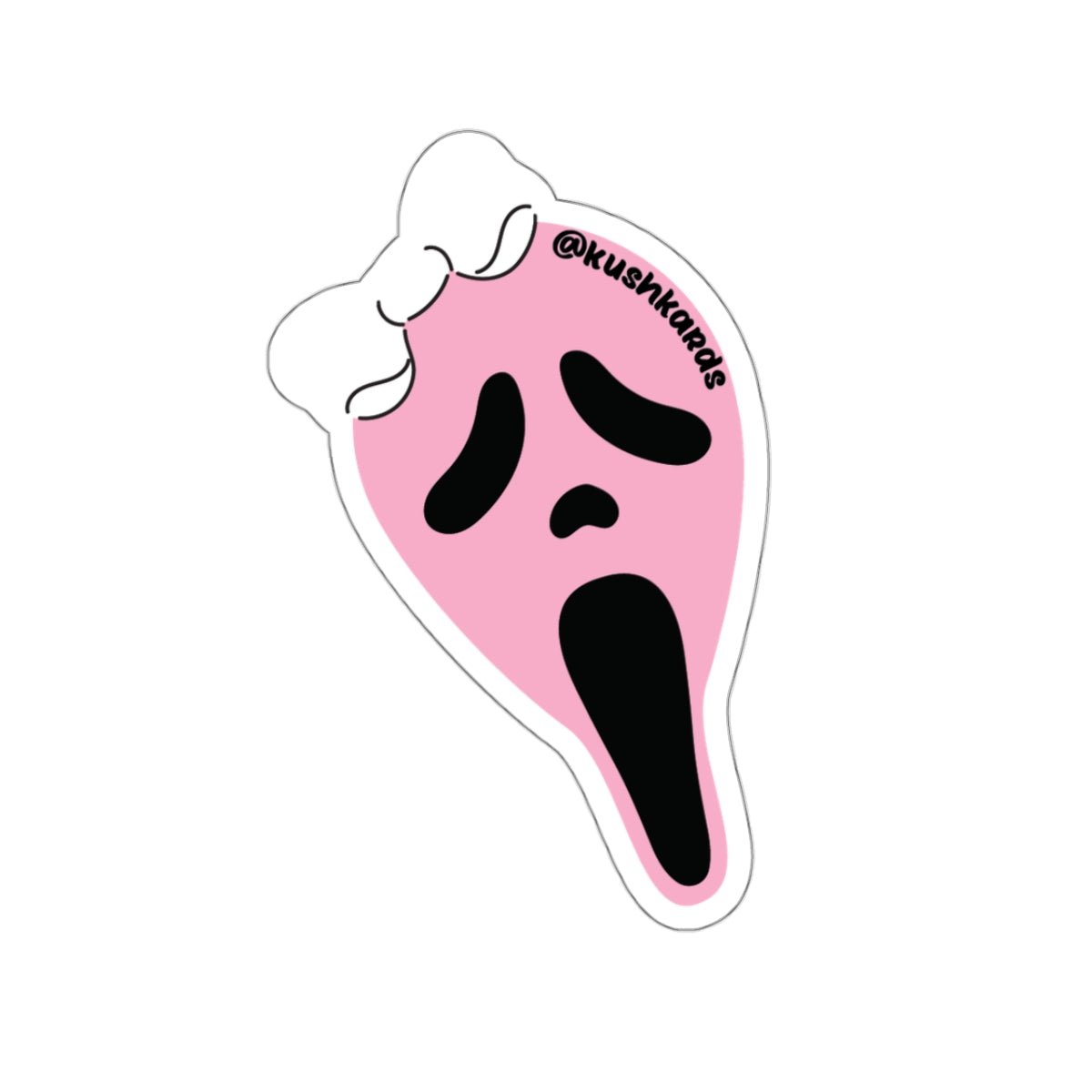 Ghost Face Bow Sticker