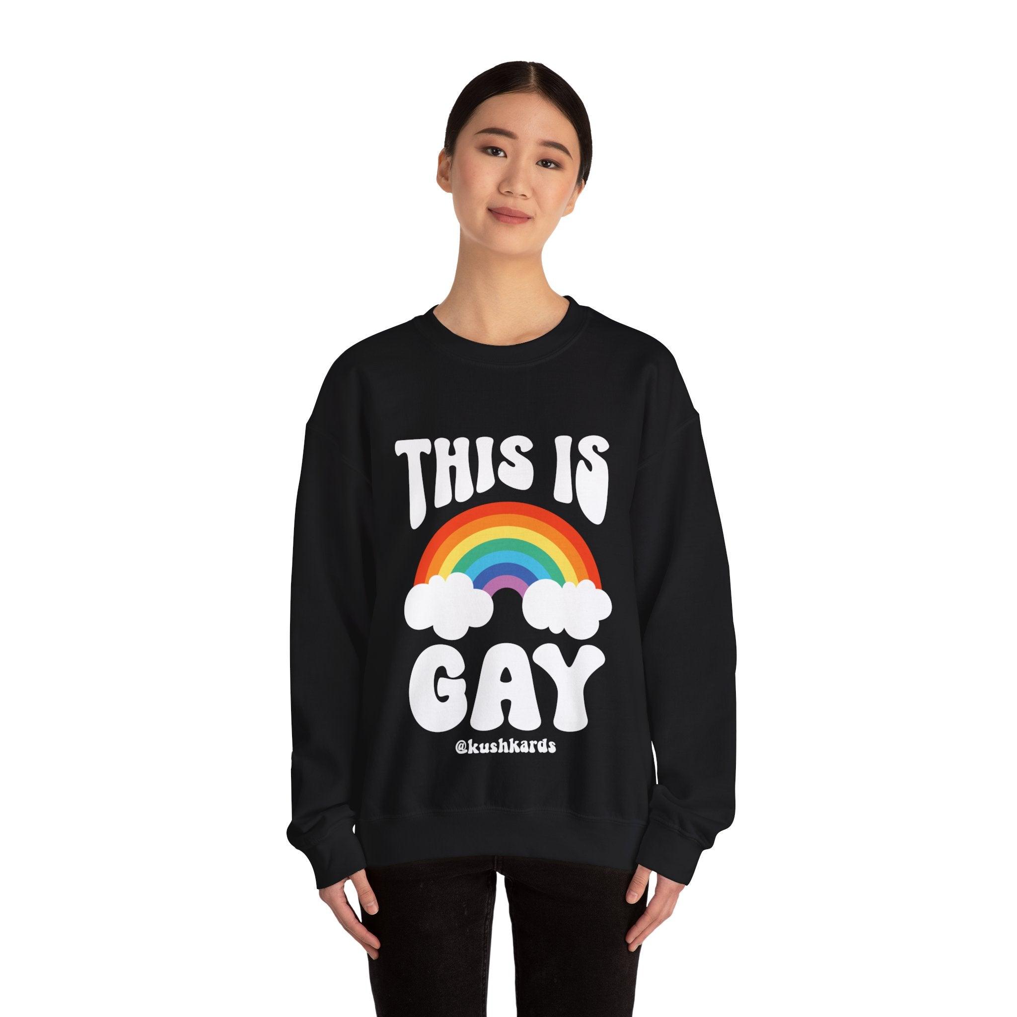 This Is Gay Clouds Unisex Heavy Blend™ Crewneck Sweatshirt