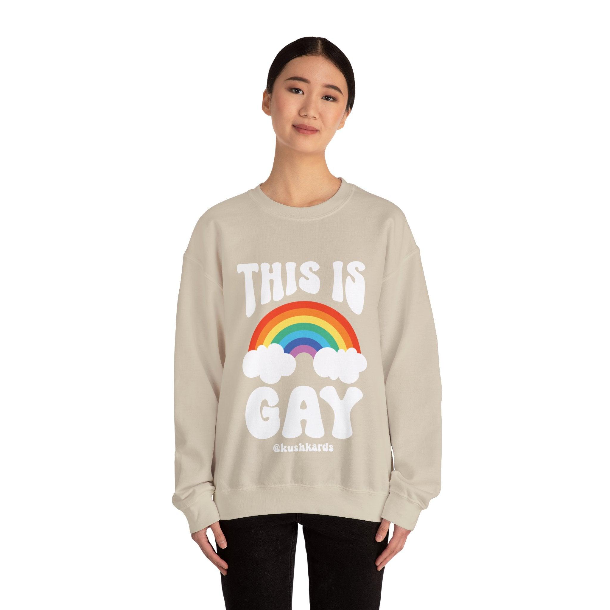 This Is Gay Clouds Unisex Heavy Blend™ Crewneck Sweatshirt