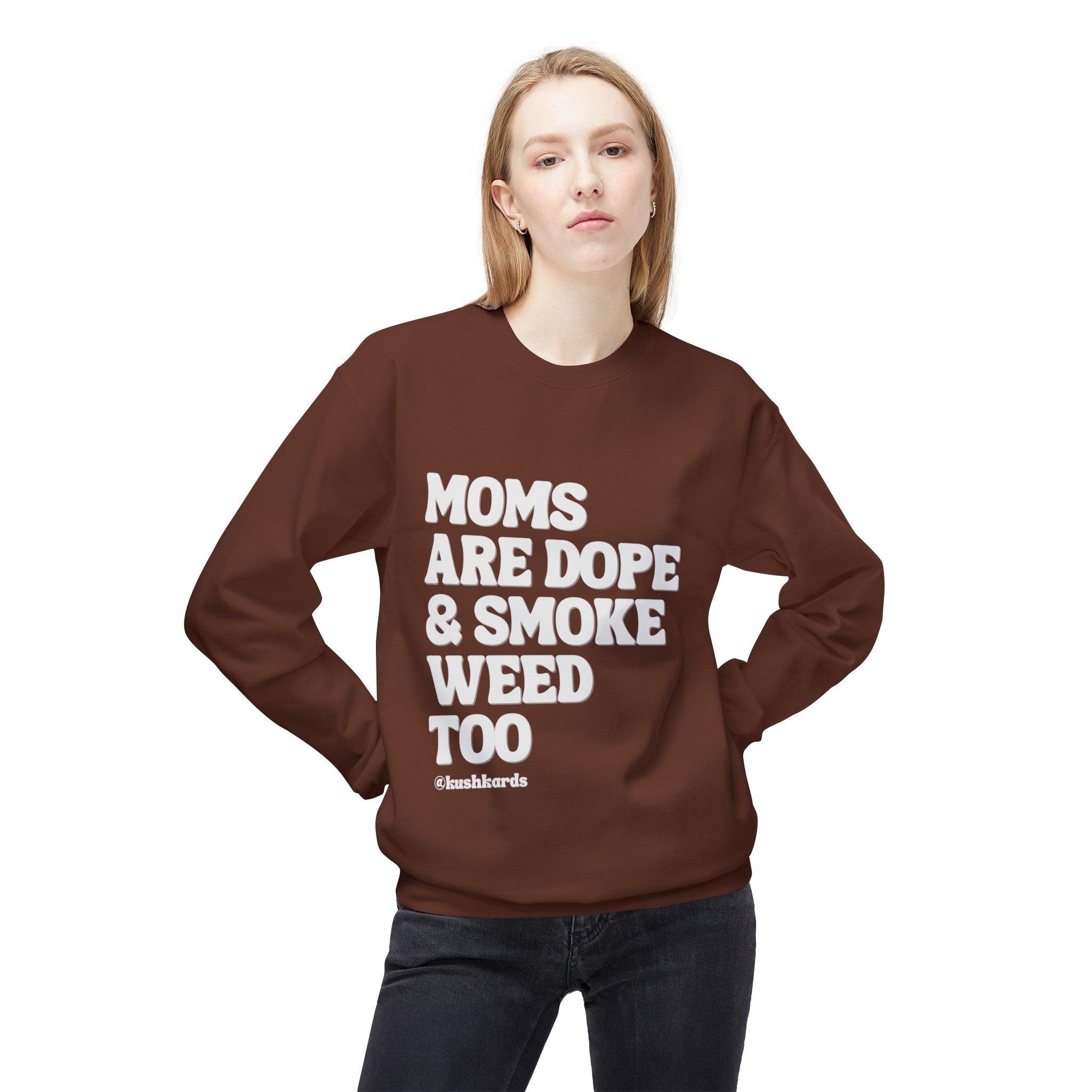Moms Are Dope Unisex Midweight Softstyle Fleece Crewneck Sweatshirt