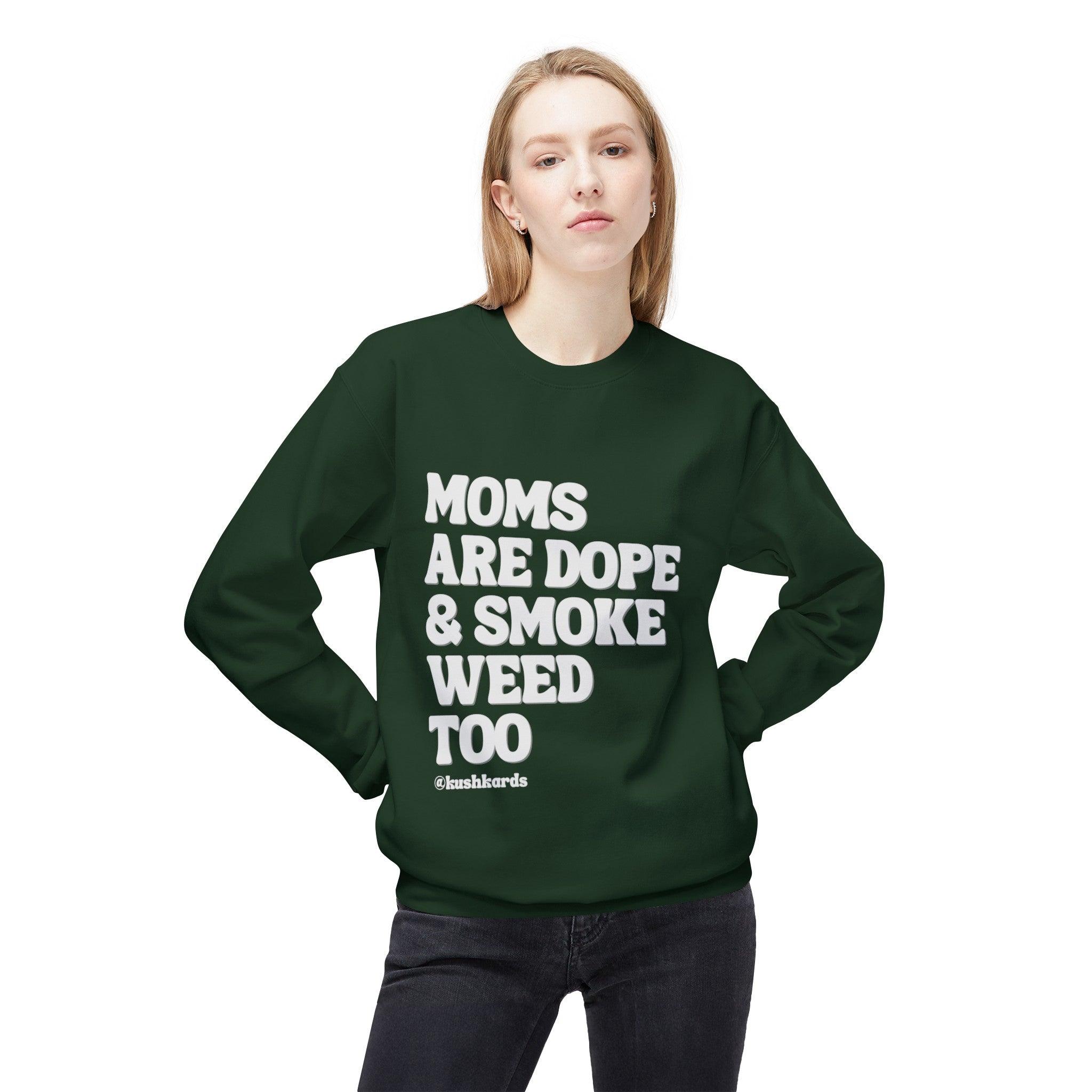 Moms Are Dope Unisex Midweight Softstyle Fleece Crewneck Sweatshirt