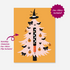 "Matching aluminum one-hitter pipe for Witchy Holiday Tree KushKard with black and white cannabis leaf design"