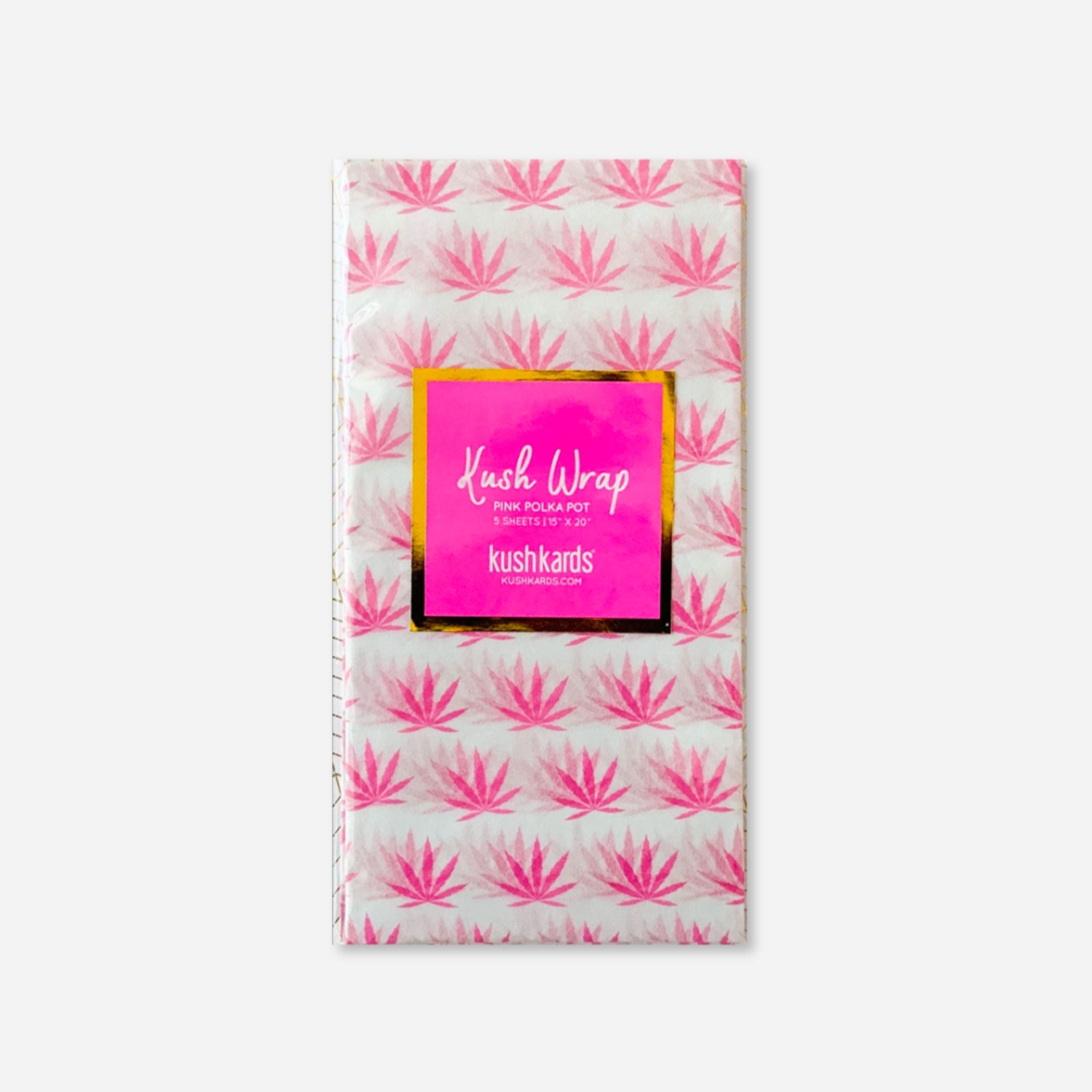 Pink & White Pot Leaf Print Gift Bag