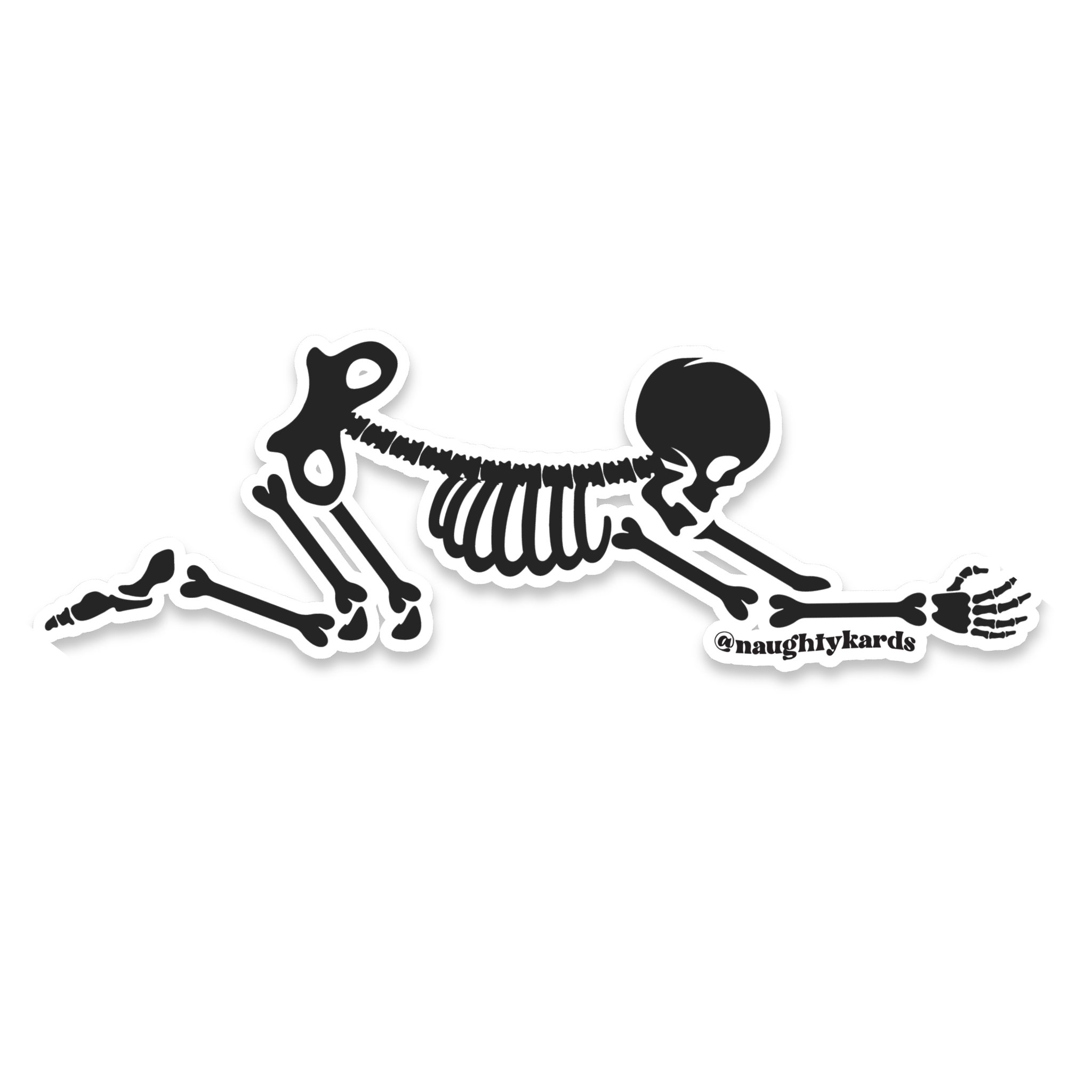 Naughty Halloween Greeting Card w/Matching Sticker (New 2024)