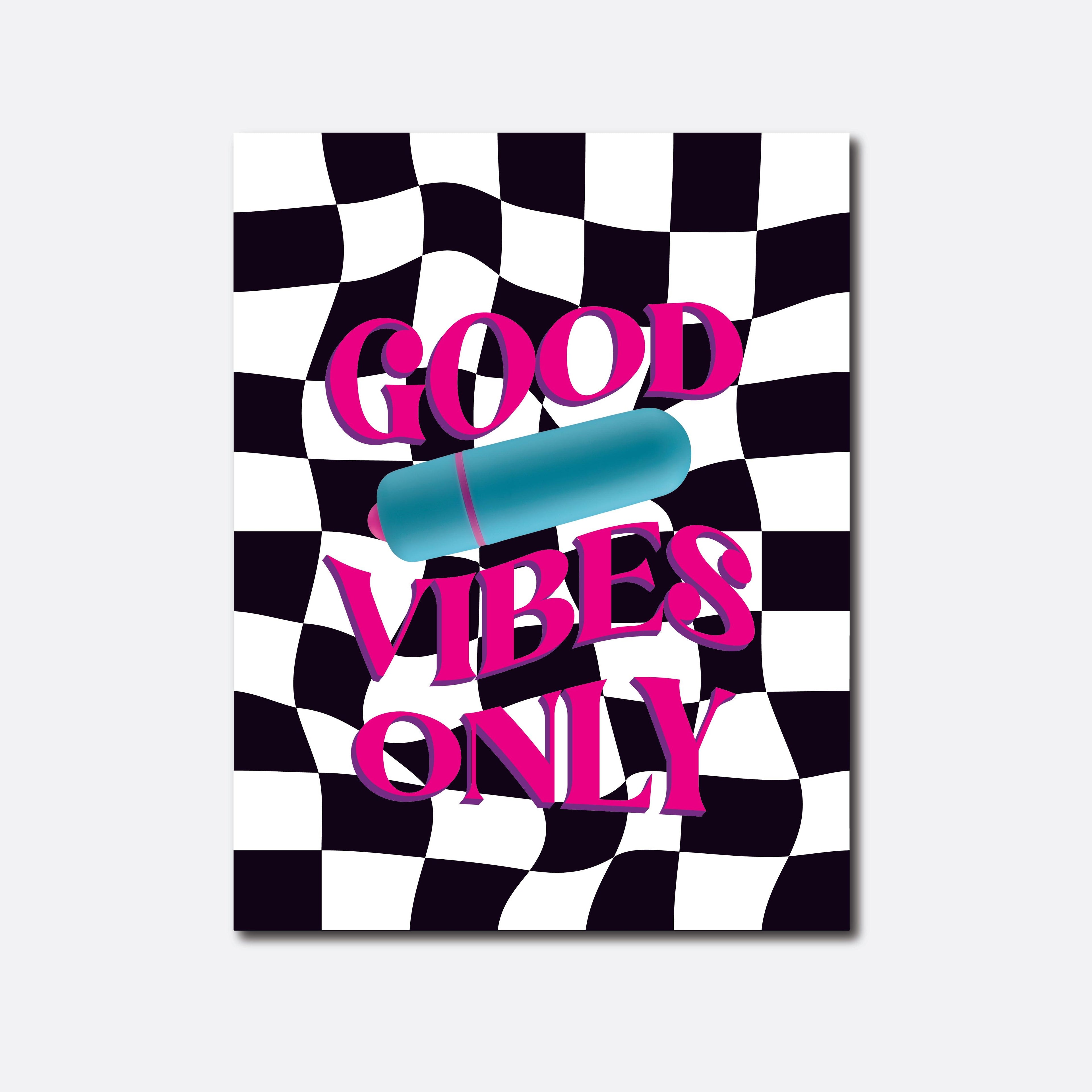 Analyzing image KHK-BLAZIN_2_af463450-9f26-44dd-9ac3-069ed8e115a1 1080 × 1080px "Good Vibes Only" Vibrator Greeting Card • NaughtyVibes