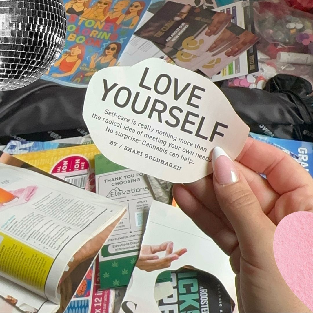 image of a magazine scam that says love yourself
