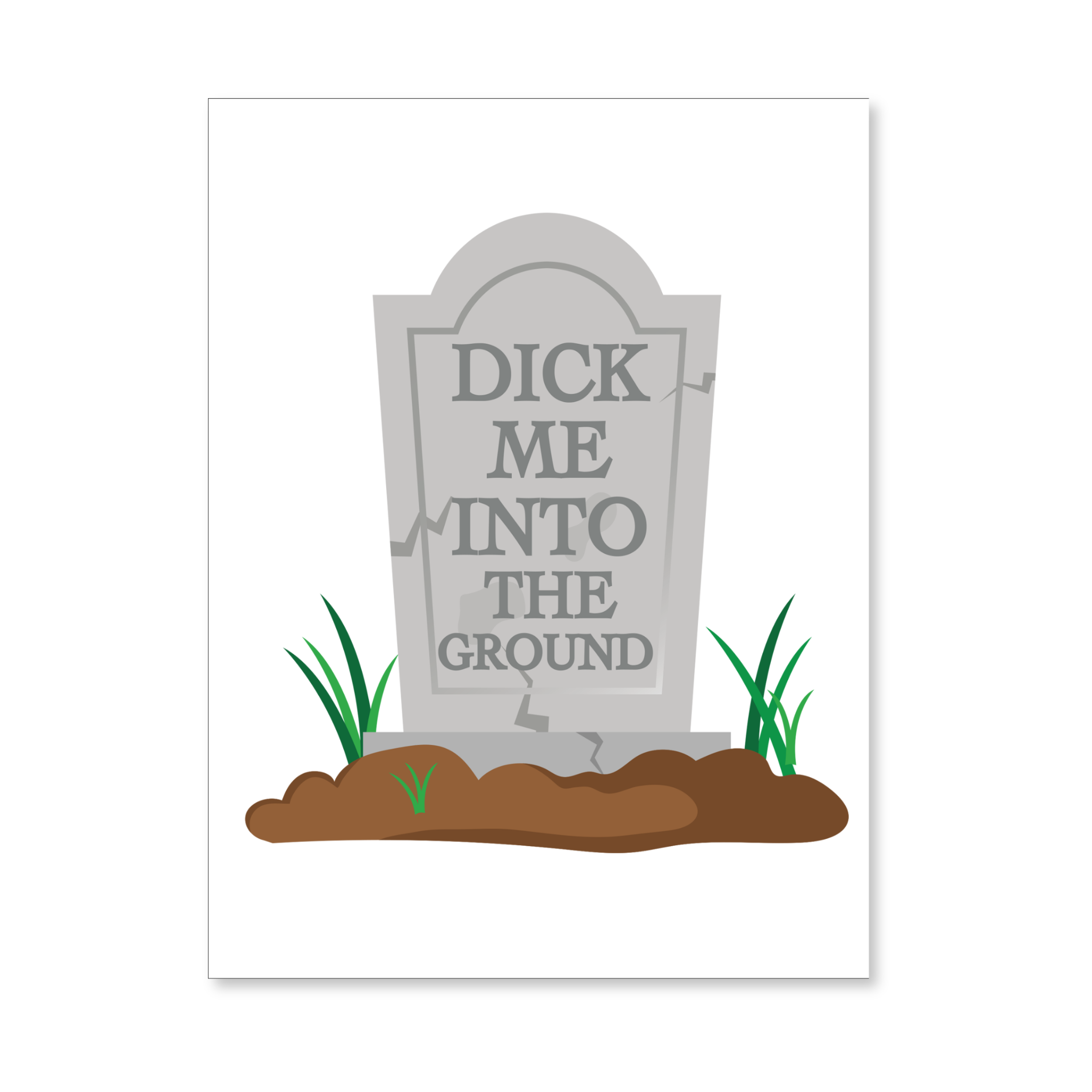 Dick Me Naughty Greeting Card w/Matching Sticker