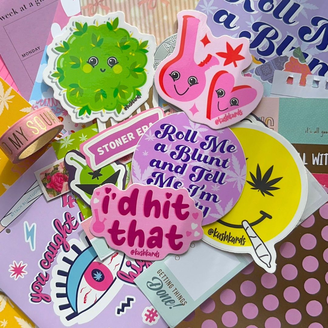 Patterned scrapbook paper set with clouds, hearts, animal print, pink S’s, checkered backgrounds, and colorful swatches for junk journals