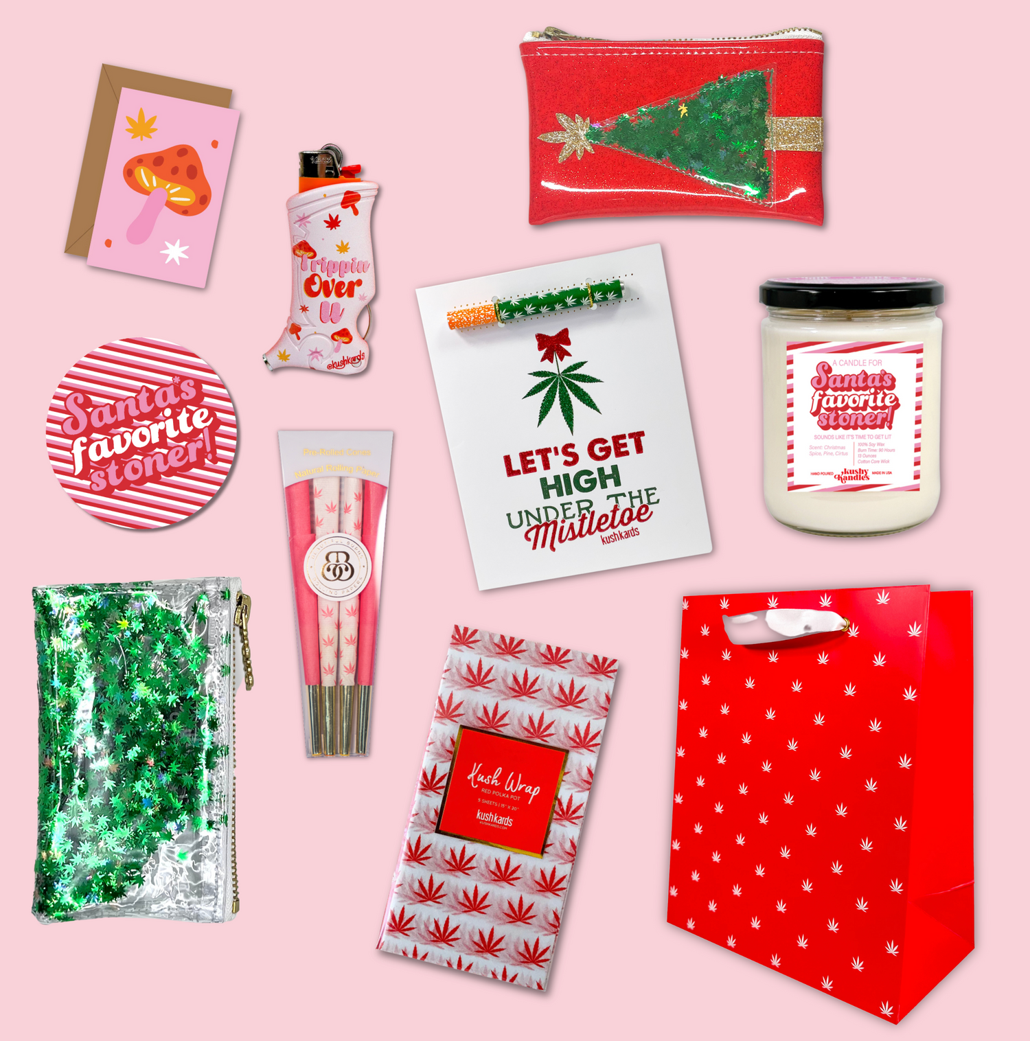 holiday pink red and green holiday bundle