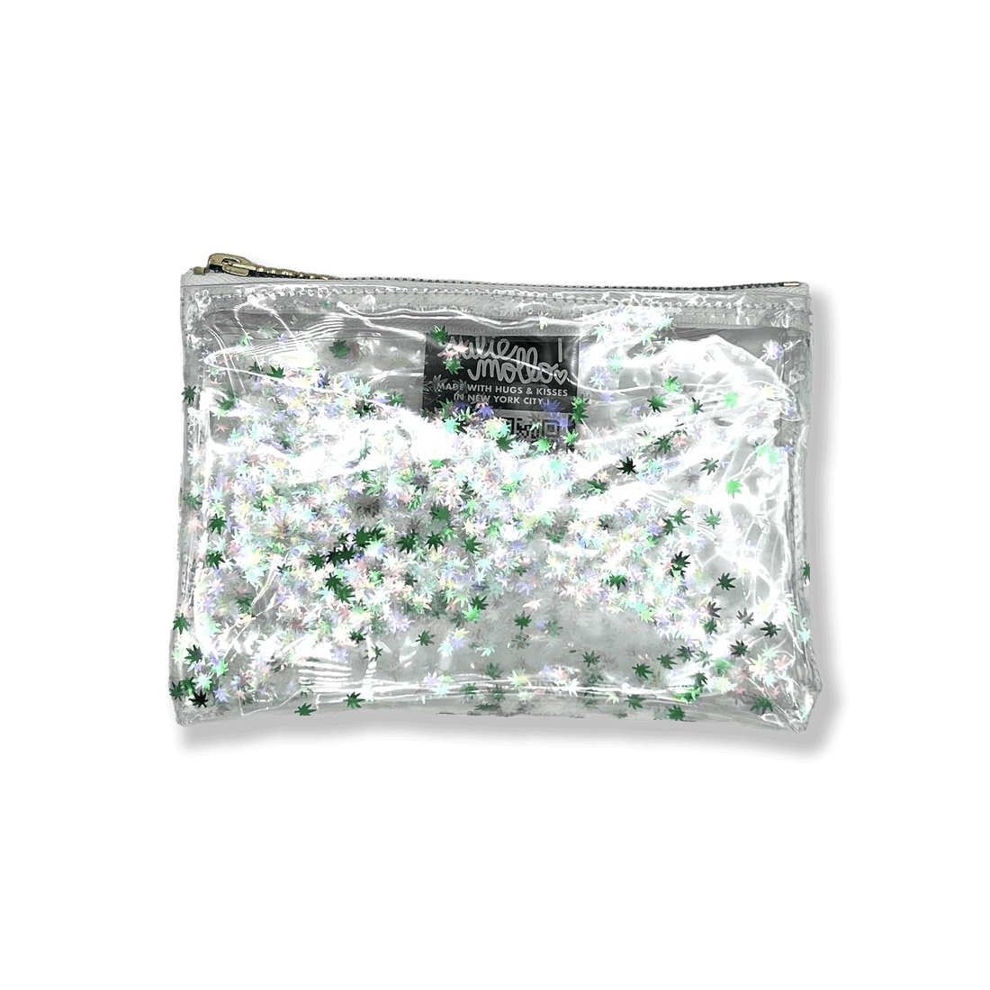 White Cannabis Confetti Midi Kush Klutch