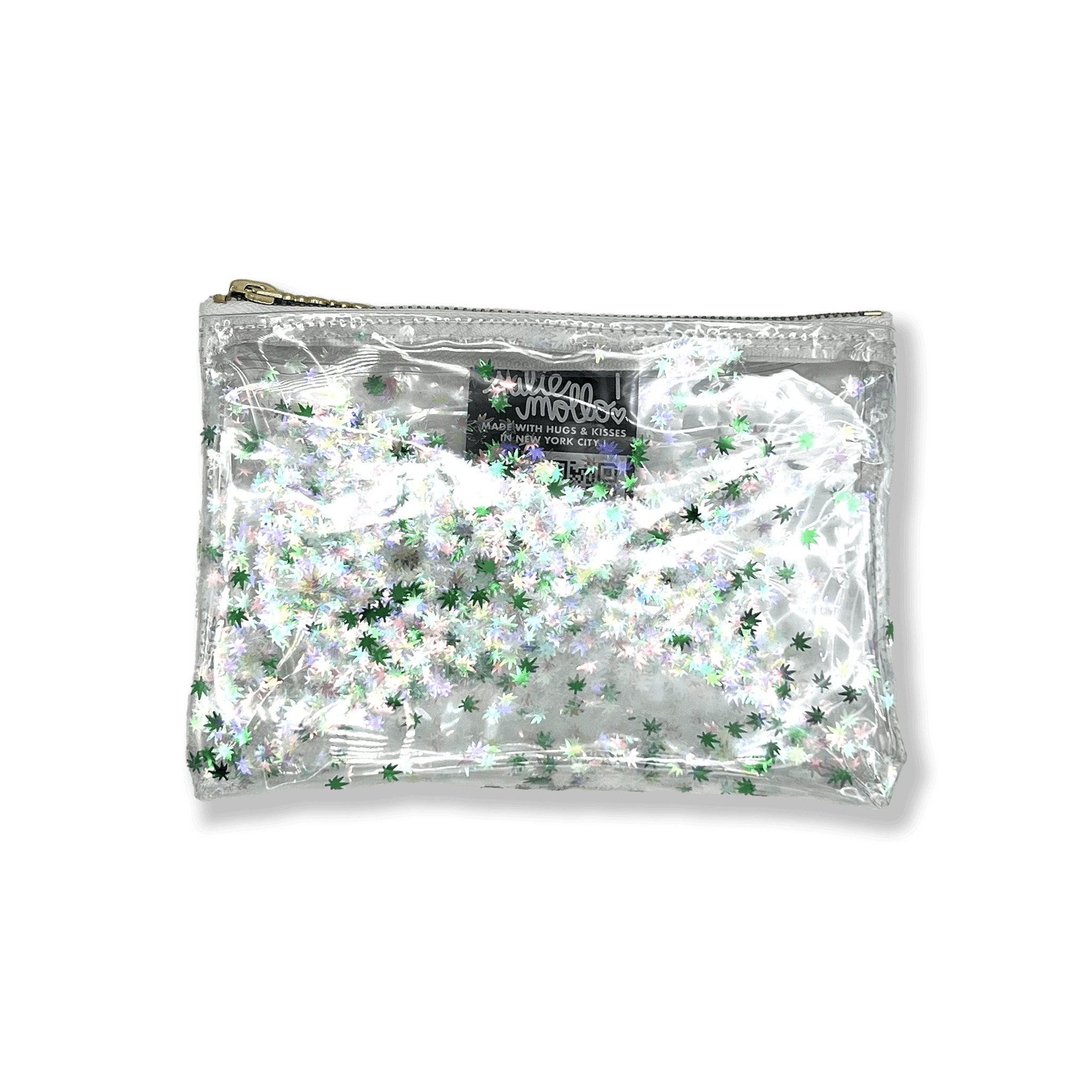 White Cannabis Confetti Midi Kush Klutch
