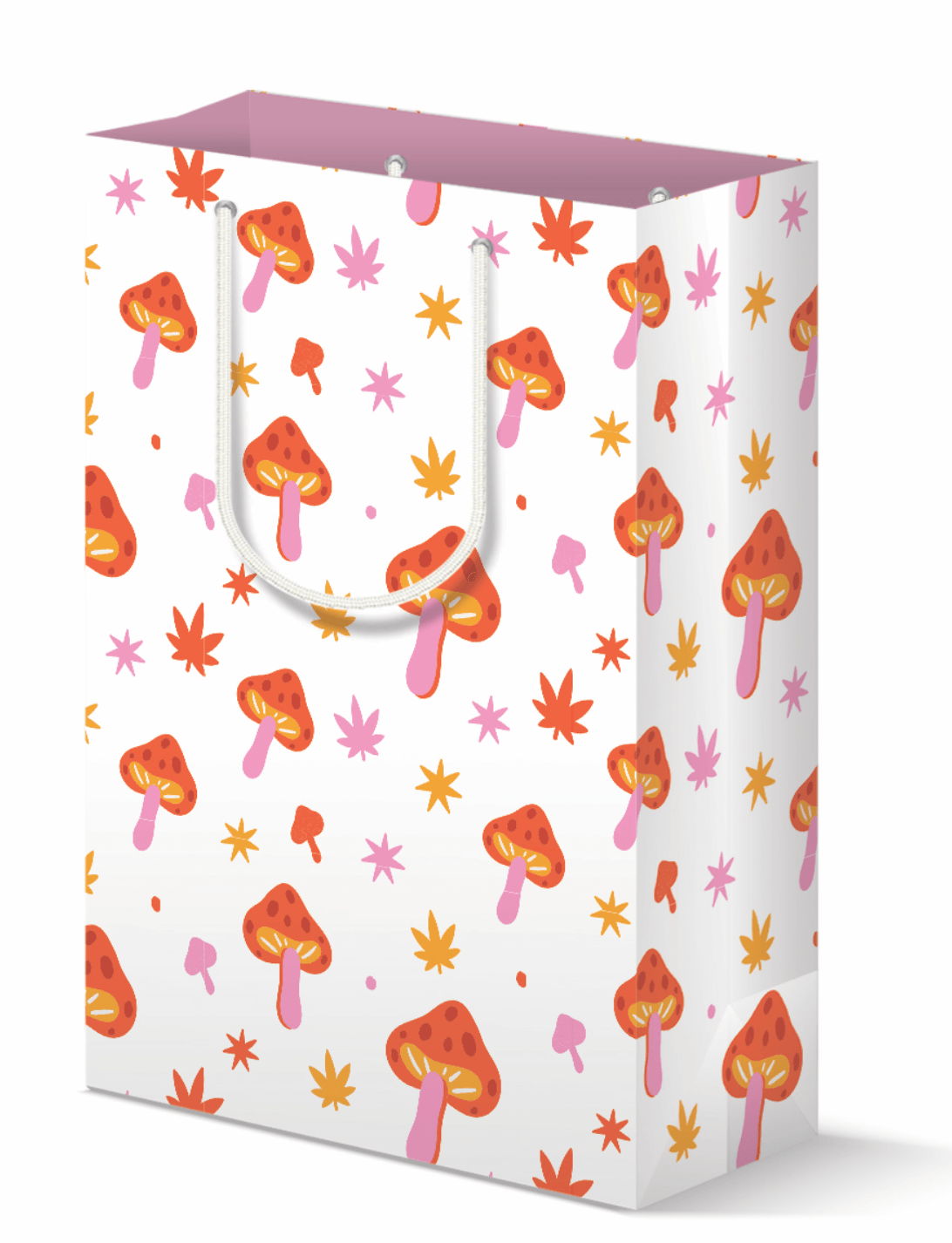 Mushroom Print Large Gift Bag ! - KushKards