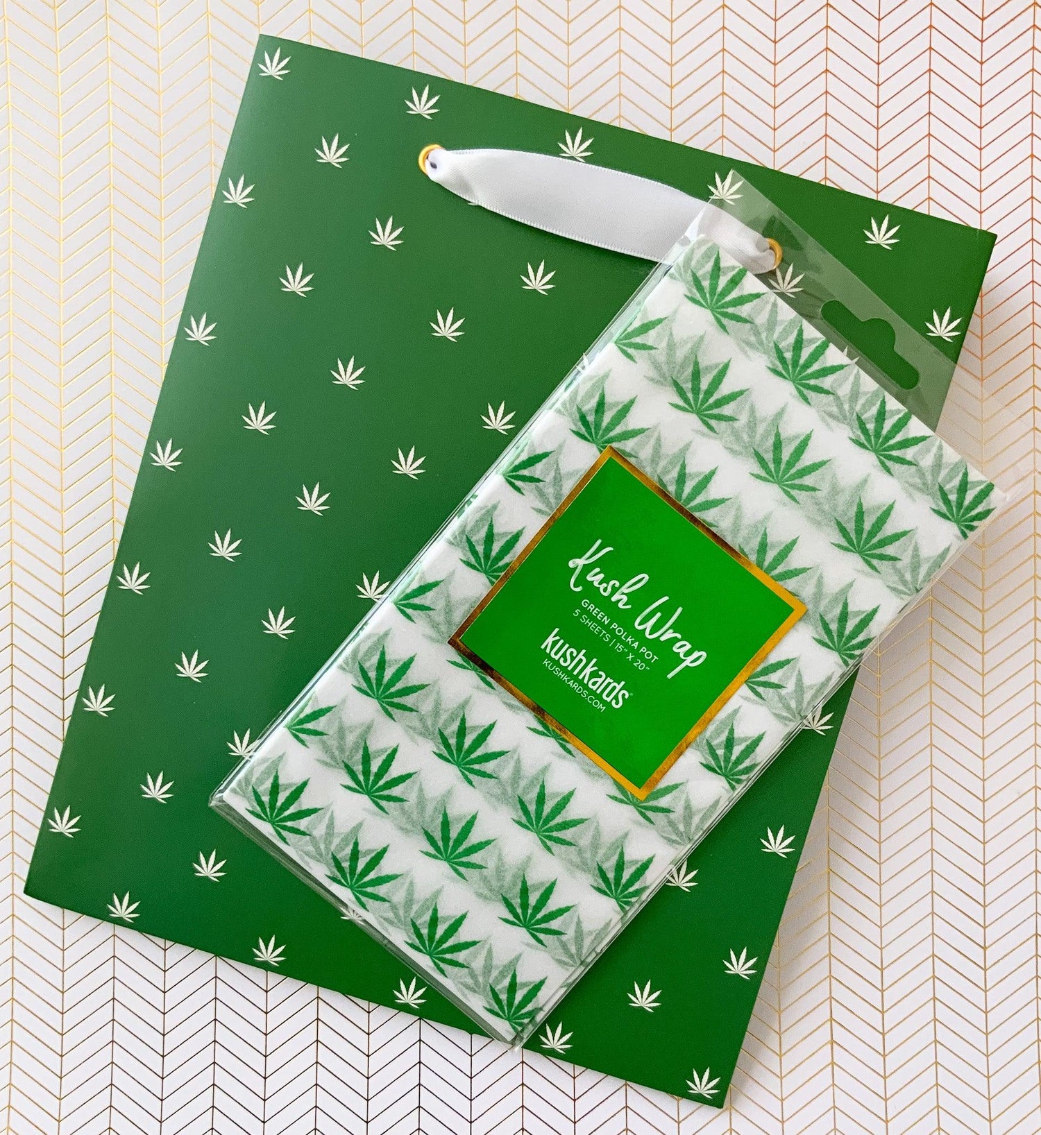 Green/White Gift Wrap Combo - KushKards