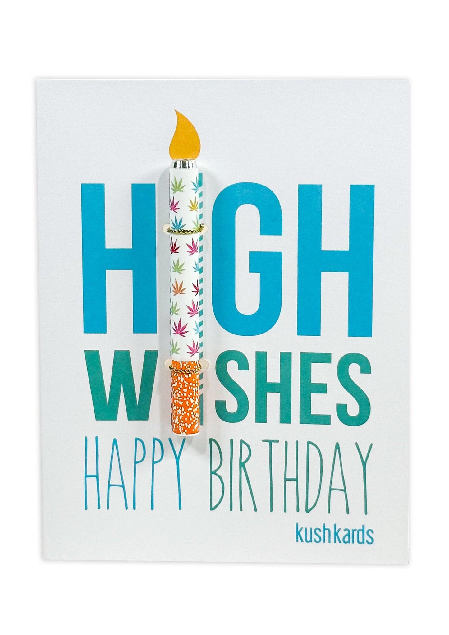 🎉 High Wishes Birthday Cannabis Greeting Card - KushKards