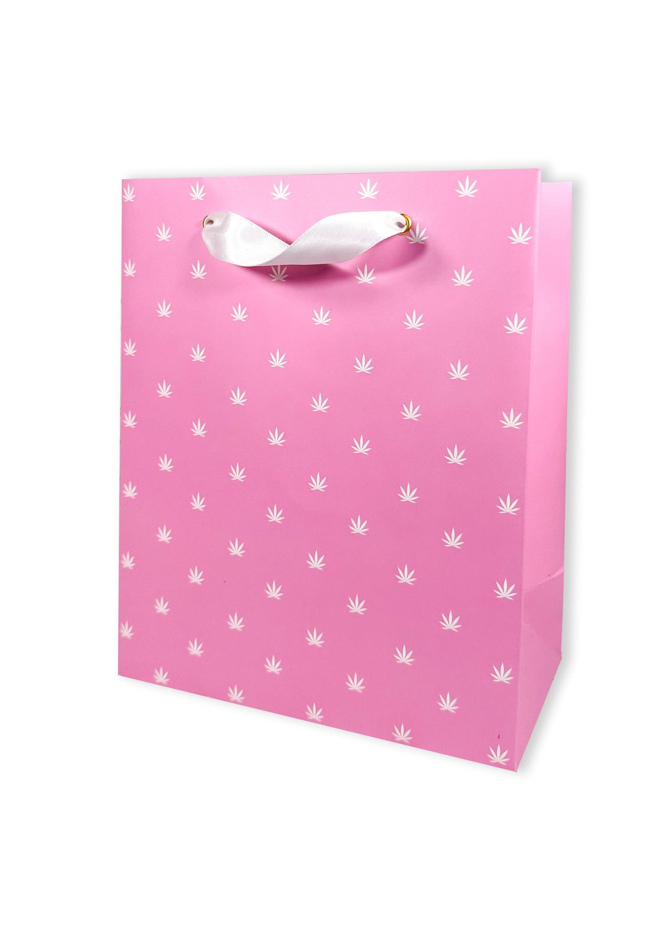 Polka Pot Gift Bag - Pink/White