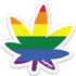 Rainbow Leaf Sticker - KushKards