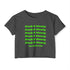 Hash Money Text In Green and repeats six times and has the handle @apsychedlicmood