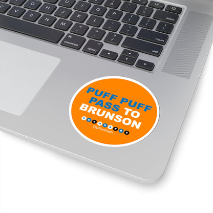 Laptop with a sticker reading &