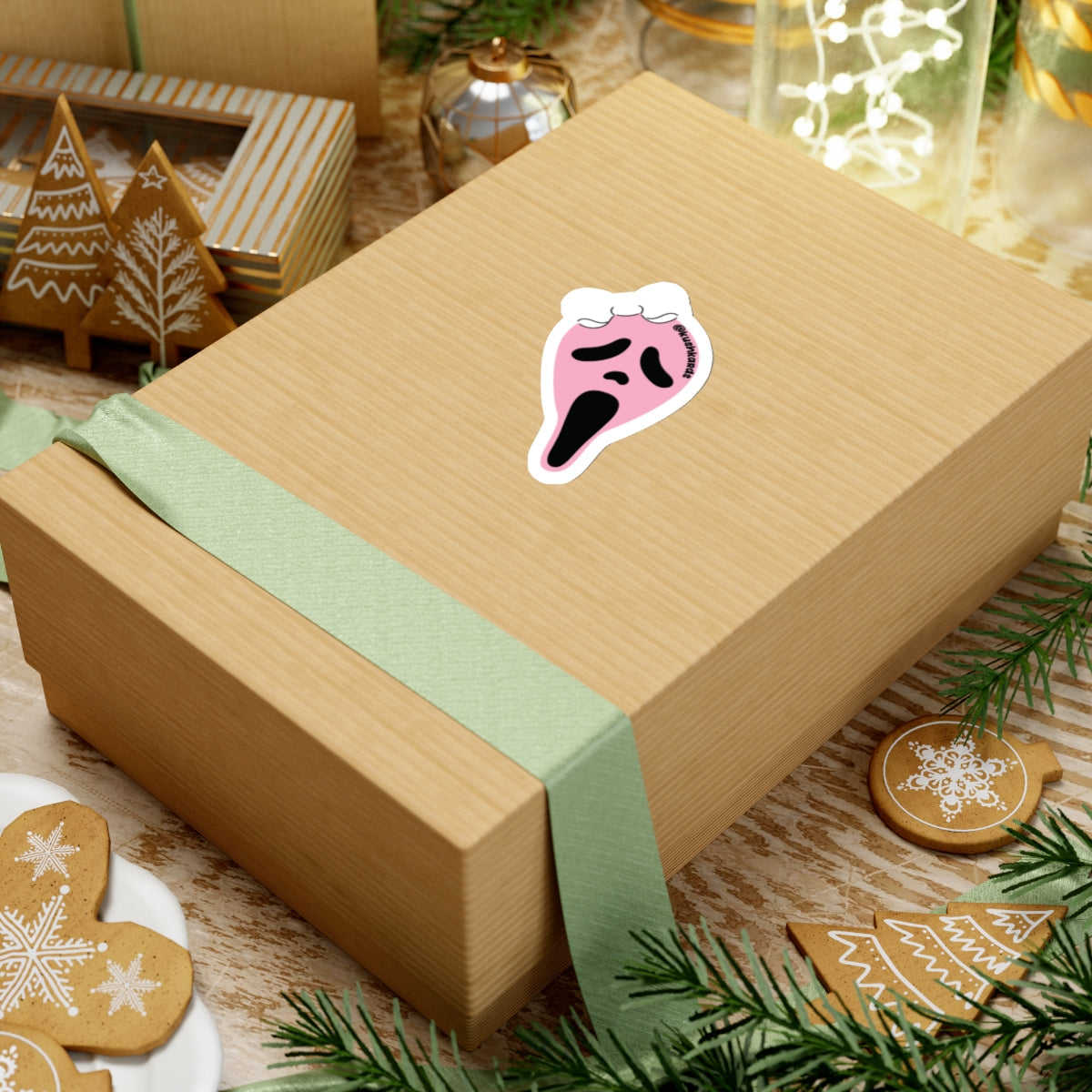 Ghost Face Bow Sticker