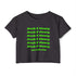 Hash Money Text In Green and repeats six times and has the handle @apsychedlicmood