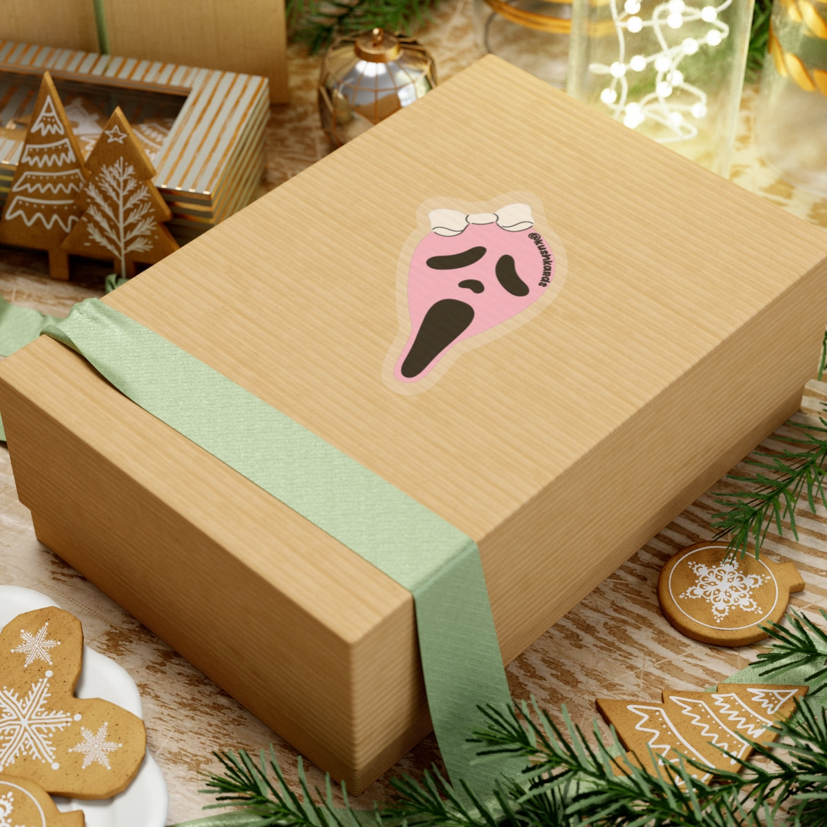 Ghost Face Bow Sticker