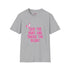 Skip The Hunt and Smoke The Blunt Writing with bunny ears on the top left in all in pink and white