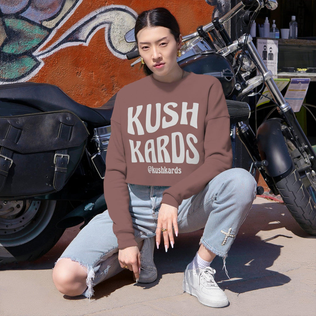 KushKards Swag Cropped Sweatshirt