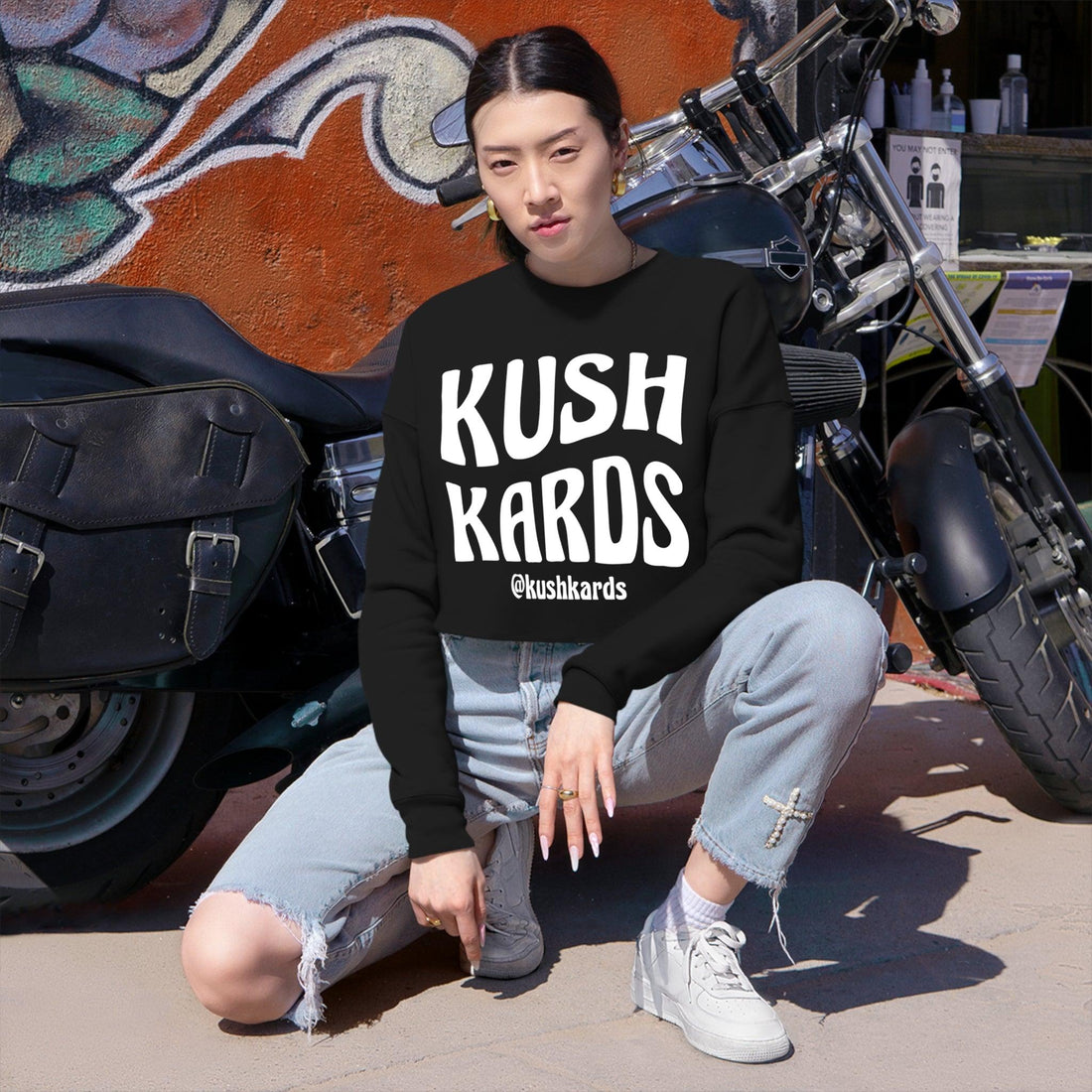 KushKards Swag Cropped Sweatshirt