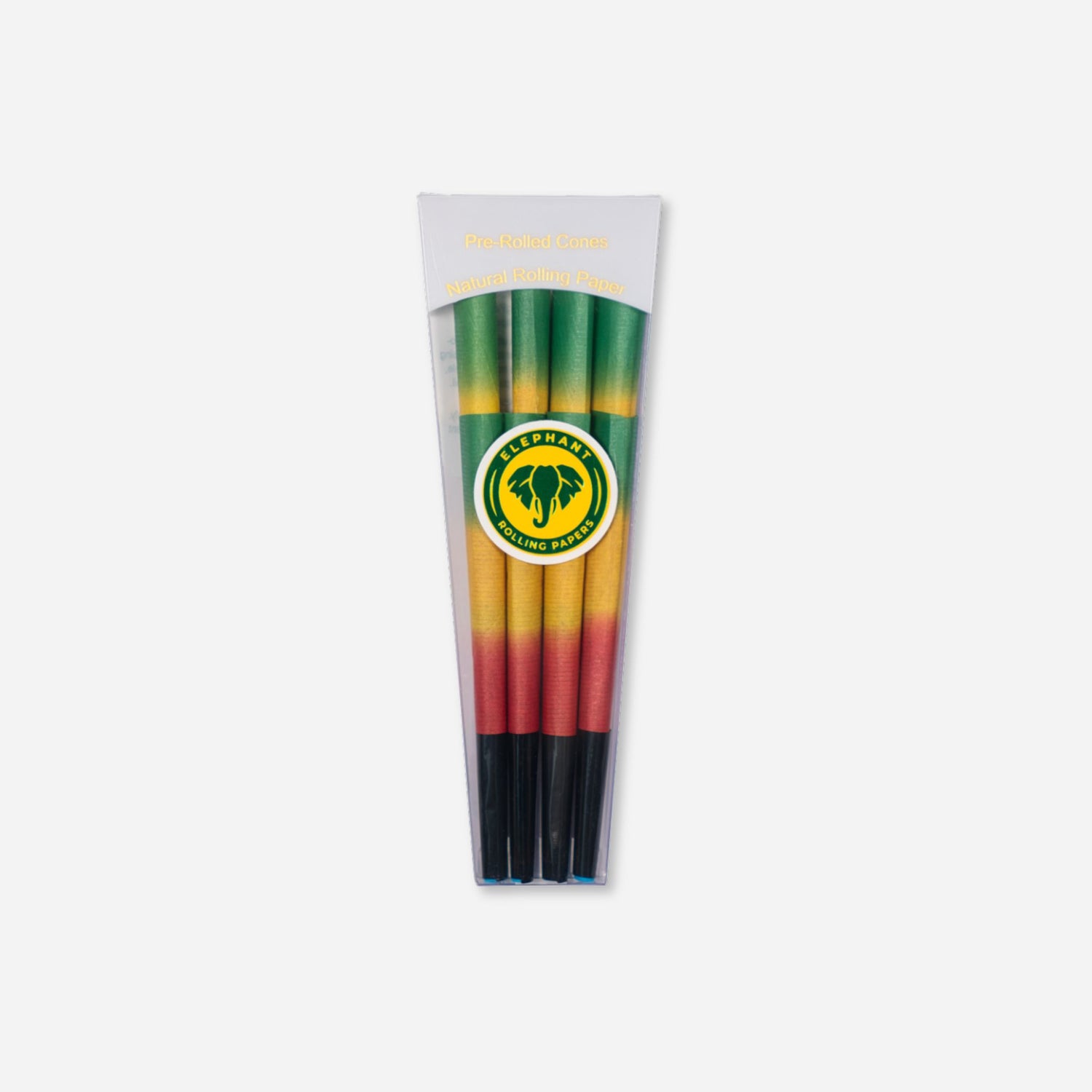 Rasta Pre-Rolled Cones: &quot;Pack of six vibrant Rasta pre-rolled cones in red, yellow, and green colors. 🍃🇯🇲&quot;