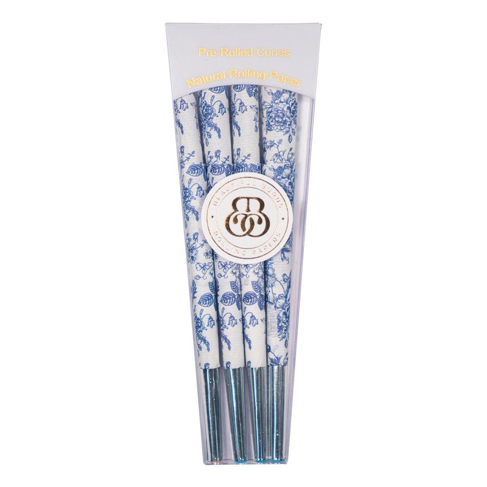 china blue pattern pre roll cones of 8