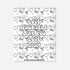 Black and white graphic with &