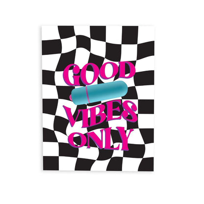 &quot;Good Vibes Only&quot; Vibrator Greeting Card • NaughtyVibes