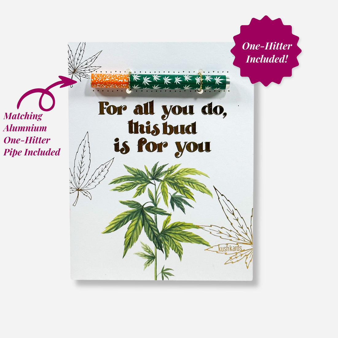 🌱 Bud For You Thank You Cannabis Greeting Card - KushKards