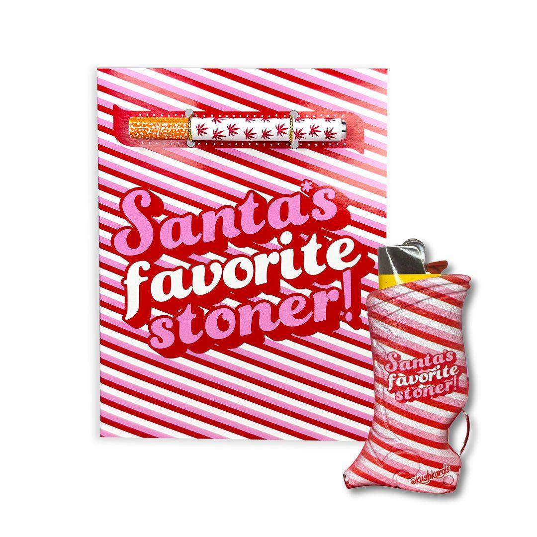 Santas fav stoner  one hitter card and lighter case set