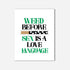 A straightforward and bold greeting card with a crisp white background, featuring the phrase &