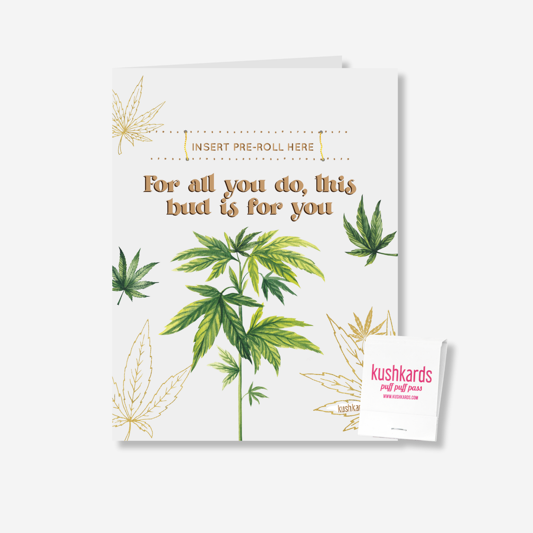 🌱 Bud For You Thank You Cannabis Greeting Card - KushKards