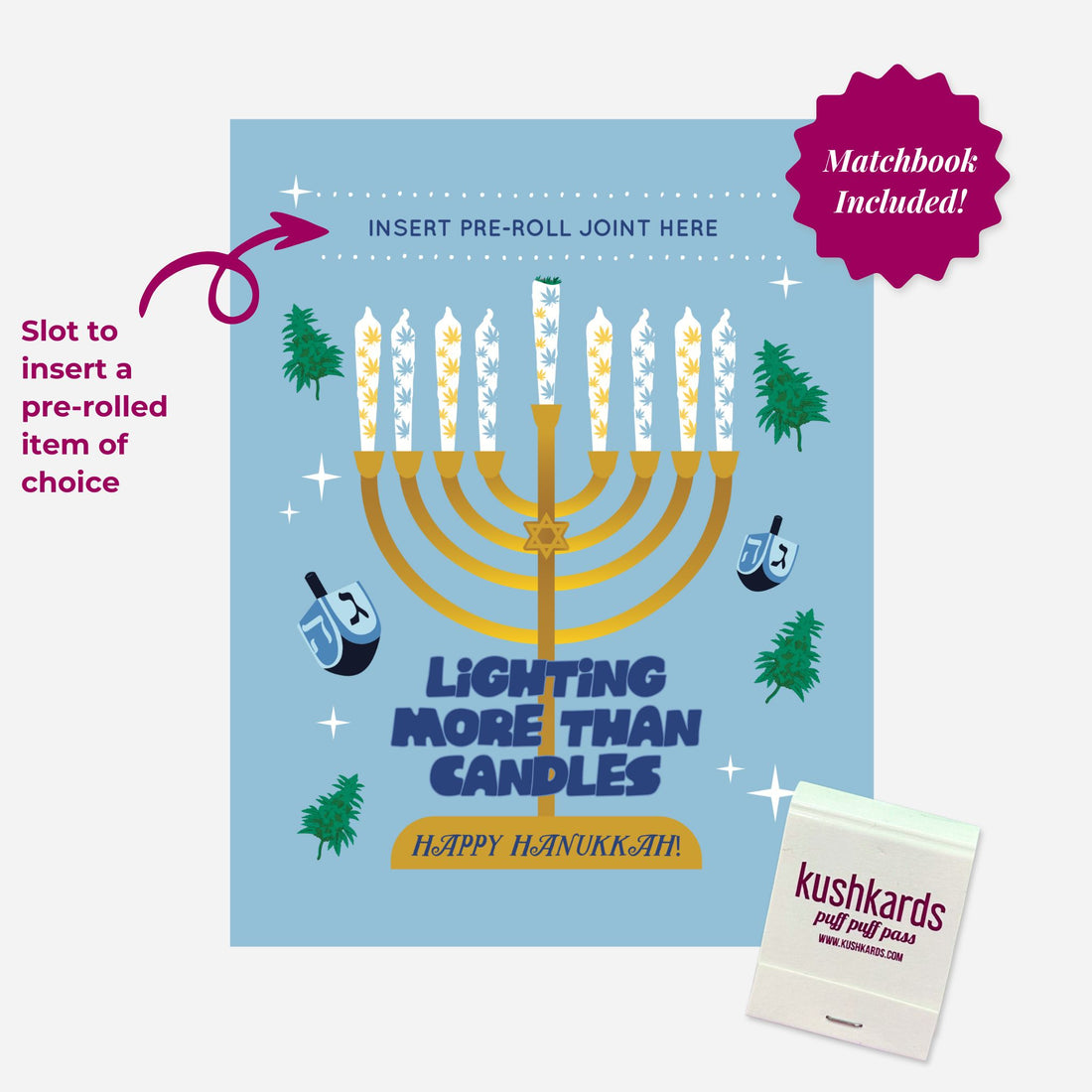 Card with Menorah design and &