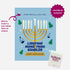 Card with Menorah design and &
