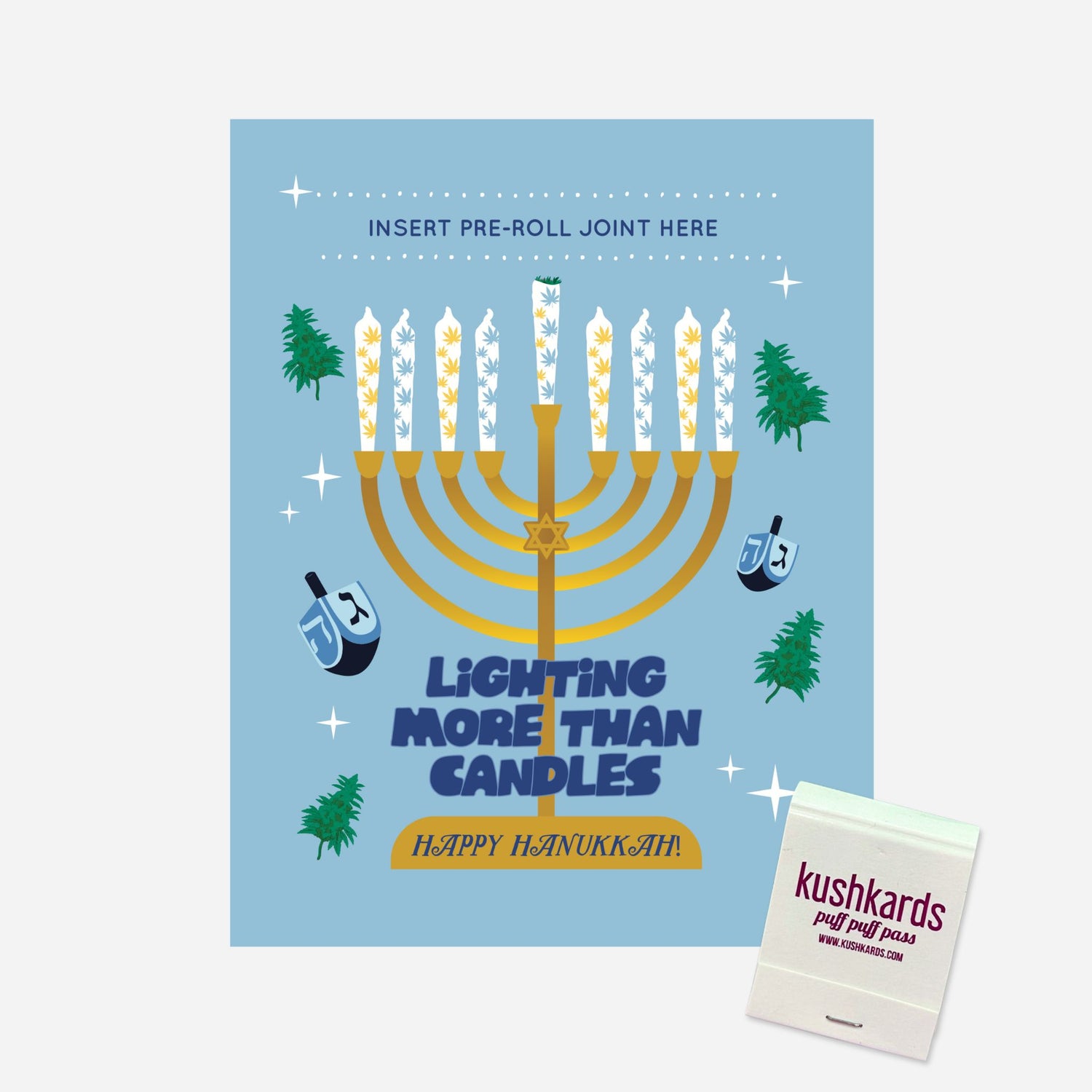 Card with Menorah design and &