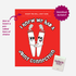 Cannabis greeting card with pre-roll slot reading “I Knew We Had a Joint Connection,” red background with two illustrated joints hugging, matchbook insert shown
