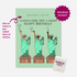 Lit Lady Liberty birthday KushKard featuring three illustrated Lady Liberties holding joints with a built-in pre-roll slot and a kushkard matchbook