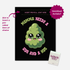 Greeting Card with cartoon cannabis leaf and text &
