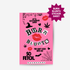 A pink burn blunts sticker sheet featuring Halloween-themed designs such as lips, a witch hat, cannabis leaves, bats, and spiderwebs, with the text &