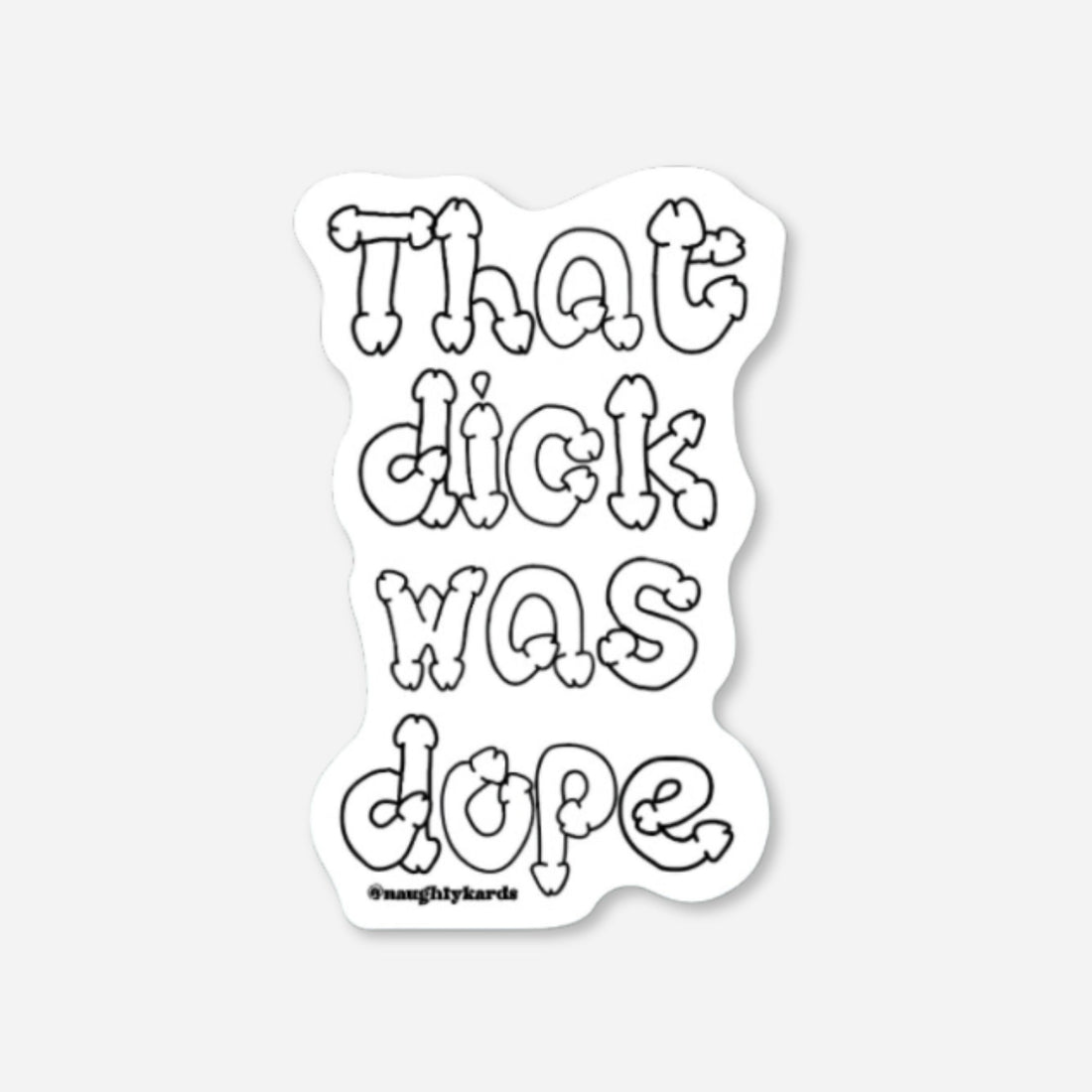 Sticker with text &