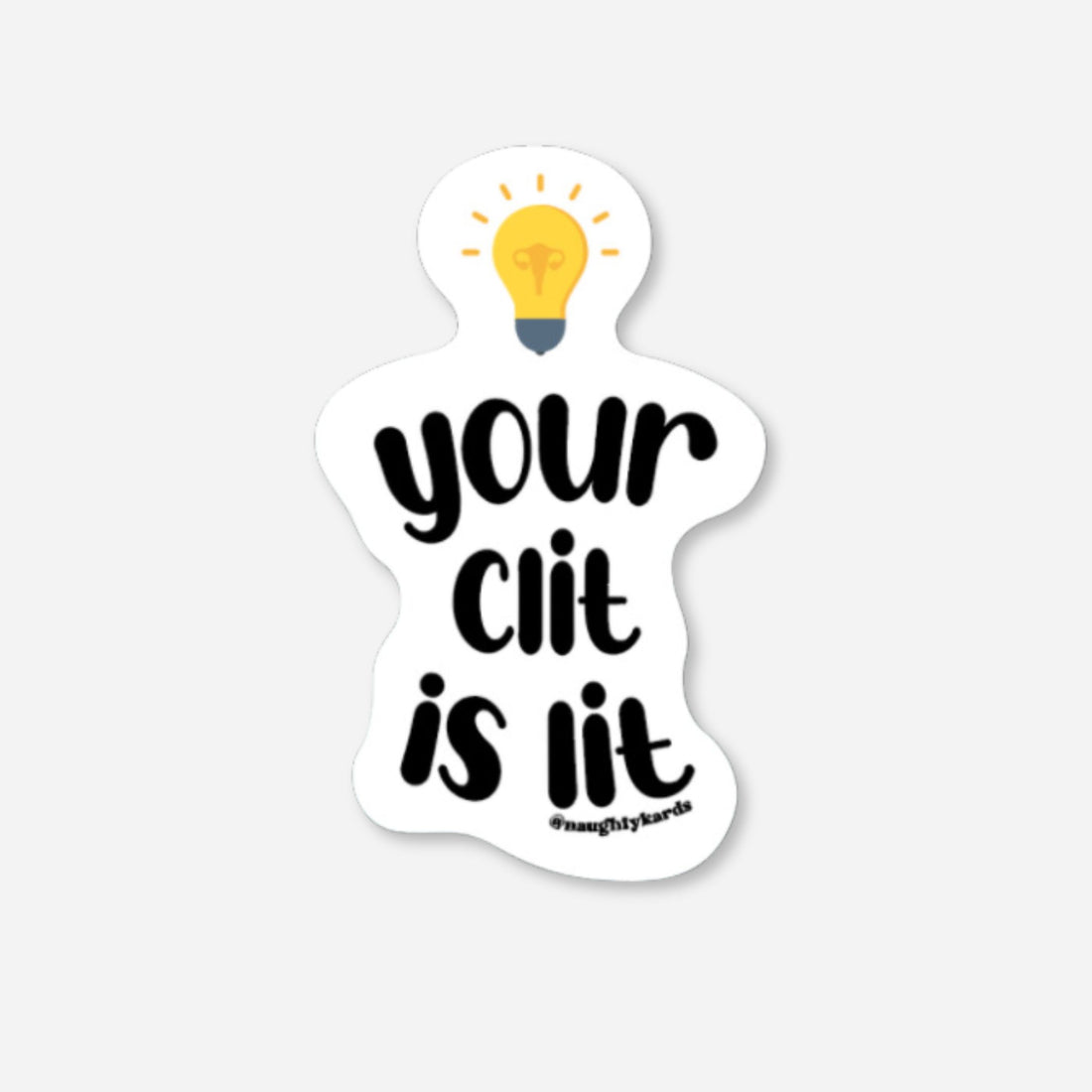 Sticker with text &